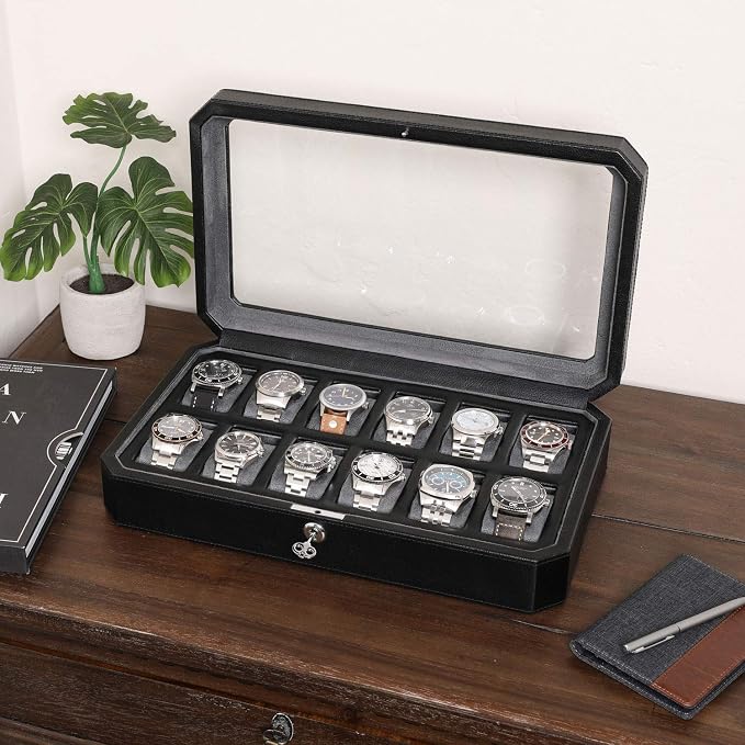 ROTHWELL 12 Slot Leather Watch Box - Image 3