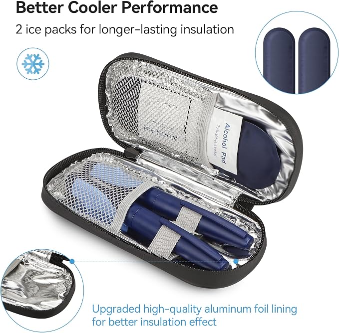 Insulin Pen Cooler Travel Case Diabetic Medication Insulated Cool Organizer - Image 2