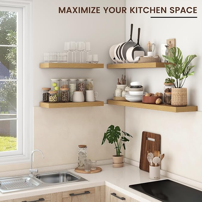 Floating Shelves for Wall, Engineered Wood Wall Shelves - Image 7