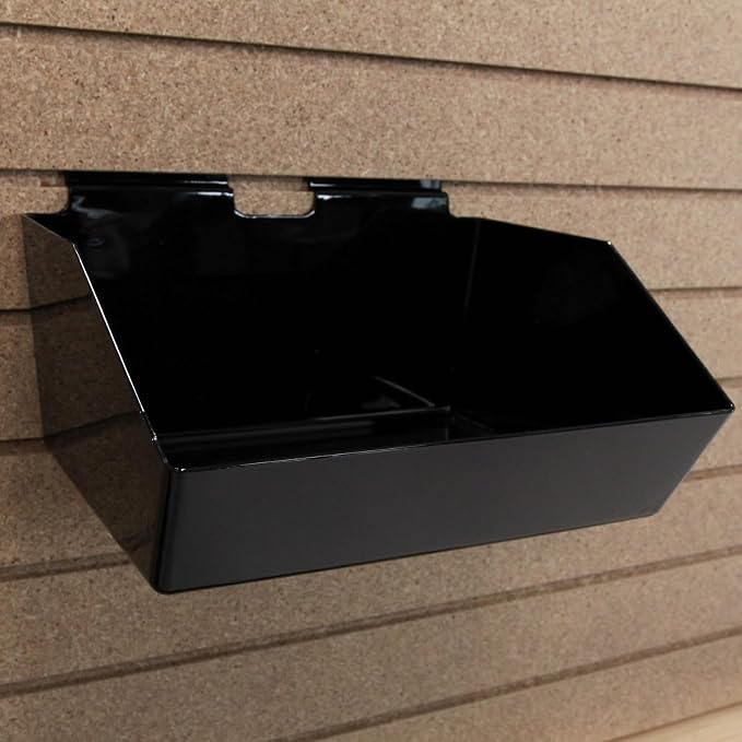 SSWBasics 12 x 5 ½ x 9 ½ inch Black Plastic Dump Bin - Image 3