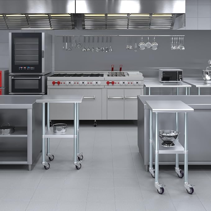 AmGood 18" Long x 24" Deep Stainless Steel Table - Image 5