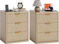 Fluted Nightstand Set of 2 by Boaeatu