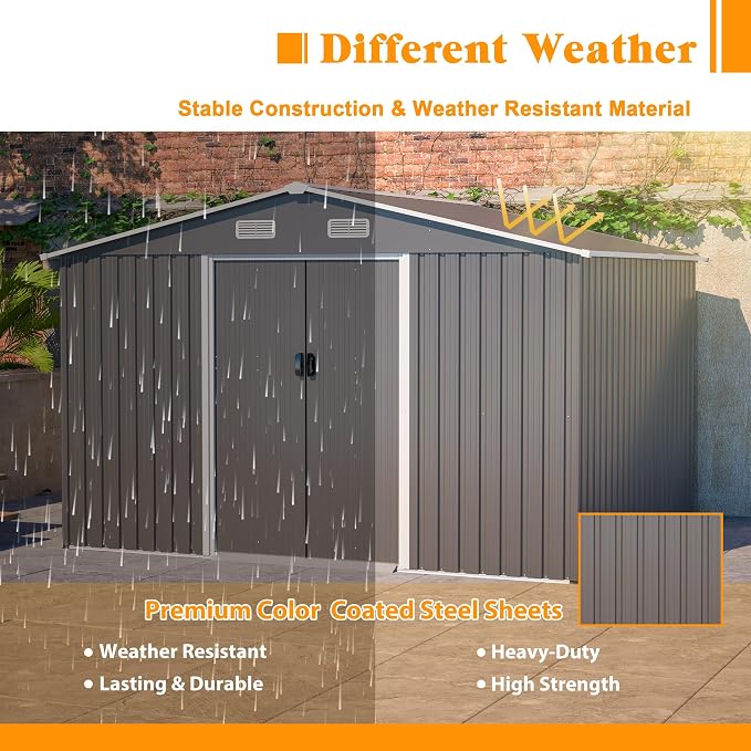 10x8 FT Outdoor Storage Shed - Image 5