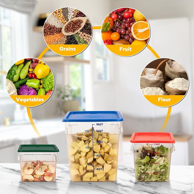 4 Pack Food Storage Containers, 22 Quart - Image 8