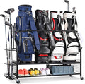 Mythinglogic Golf Bag Storage Organizer, Extra Large Golf Storage Stand by Mythinglogic