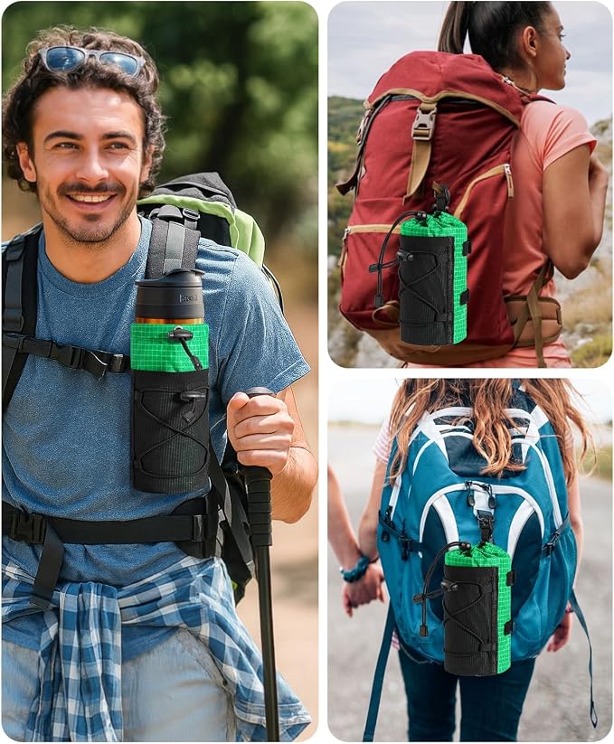 Large Water Bottle Holder Pouch Bag, Backpack Water Bottle Holder Mesh Bag - Image 7