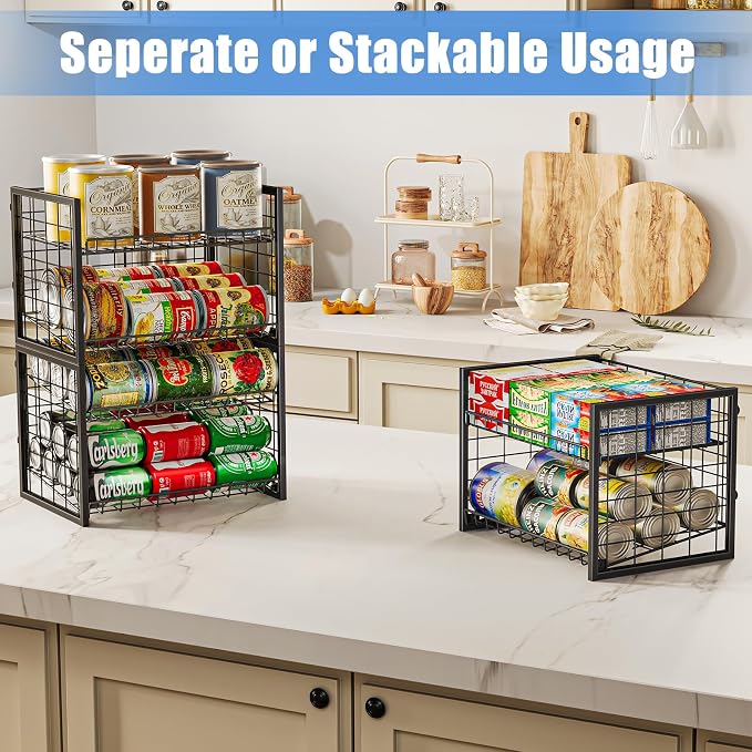 X-cosrack 2-Tier Stackable Can Organizer - Image 2