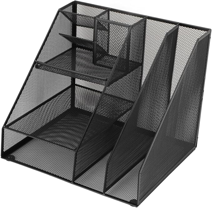 Metal Mesh Desk Organizer by Unknown