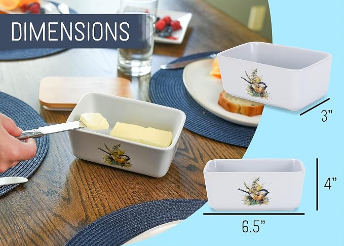 Nat & Jules Dean Crouser Ceramic Stoneware 1/2 Pound, 2 Sticks Butter Dish - Image 2