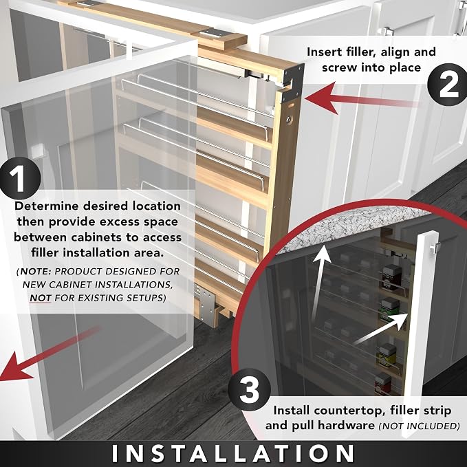 Rev-A-Shelf 3" W x 39" H Pull Out Quad Shelf Organizer - Image 7