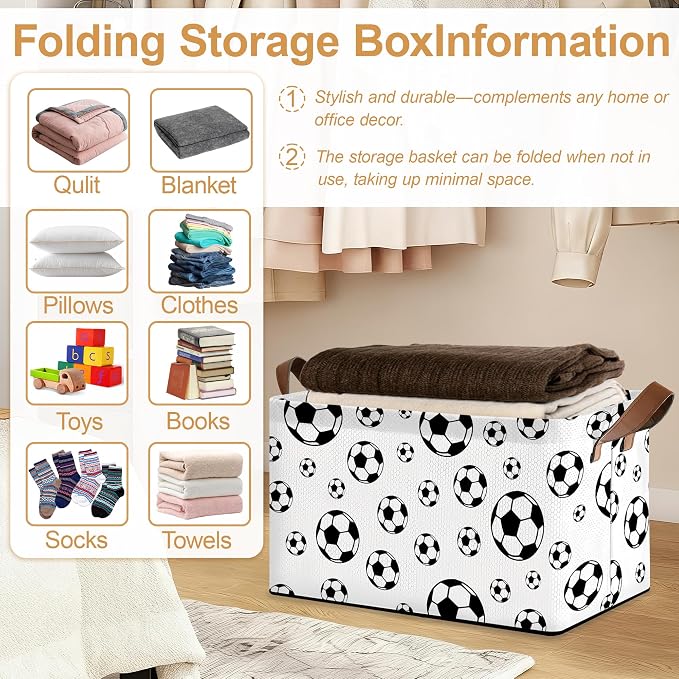 Black Soccer Football Storage Bins - Image 5