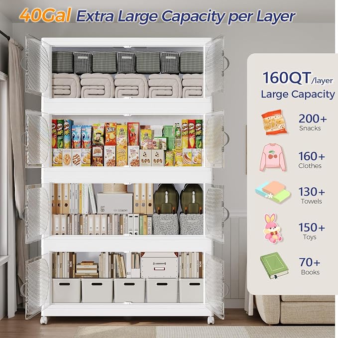 800QT Extra Large Stackable Storage Bins - Image 3