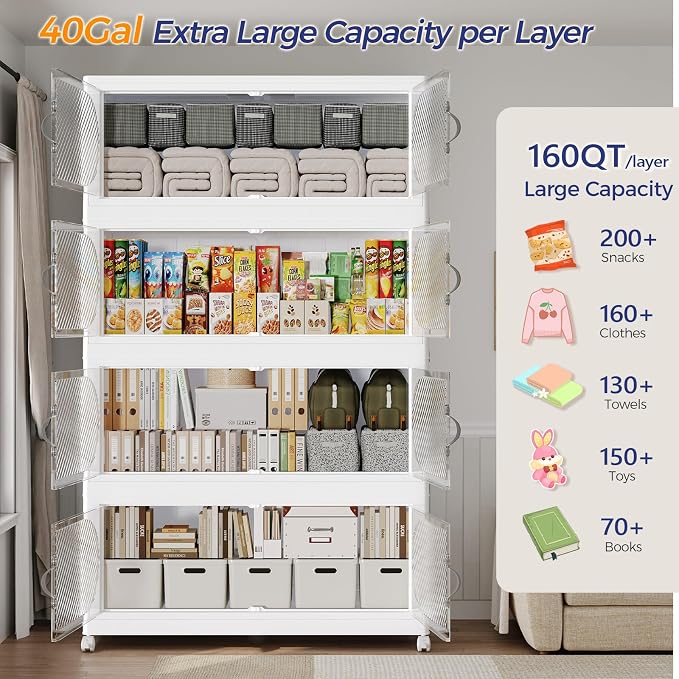 480QT Extra Large Stackable Storage Bins - Image 3