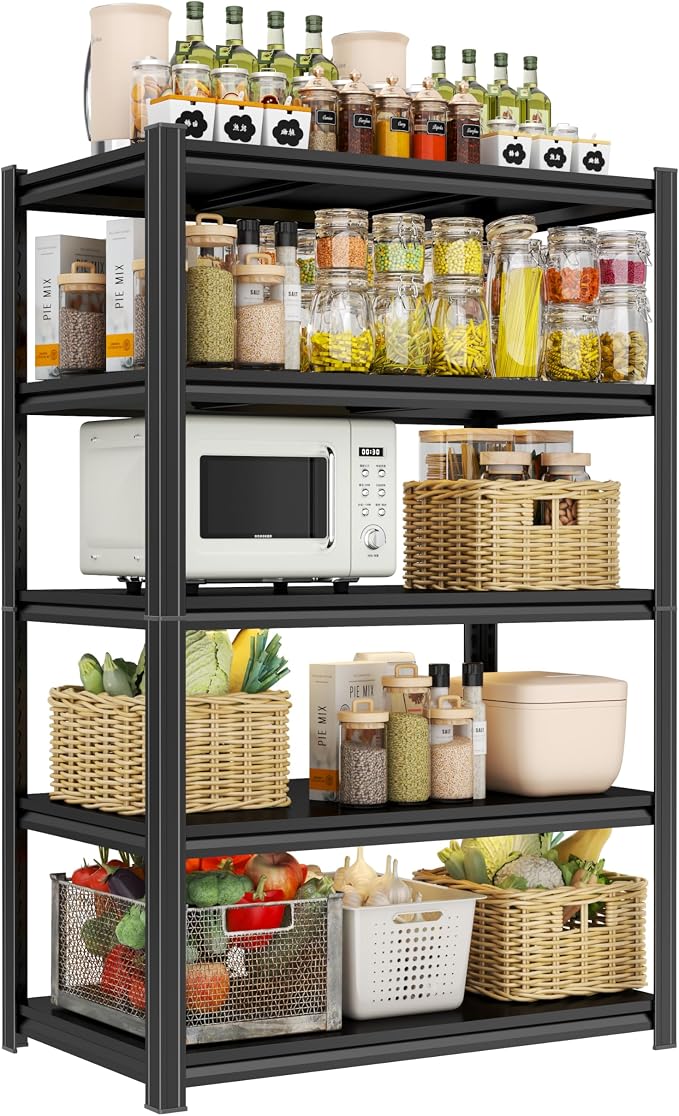 Kitchen Shelf 5 Tier Storage Shelves Adjustable Garage Shelving Unit 2500LBS by PRESTELION