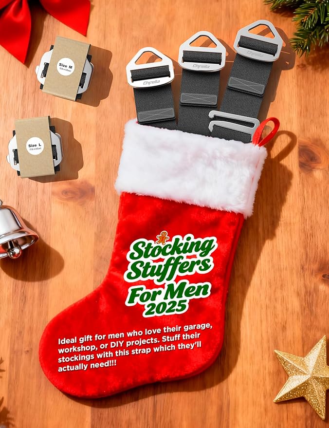 2025 Stocking Stuffers for Men, 8 Pack One Hand Operate Gravity Tighten - Image 2