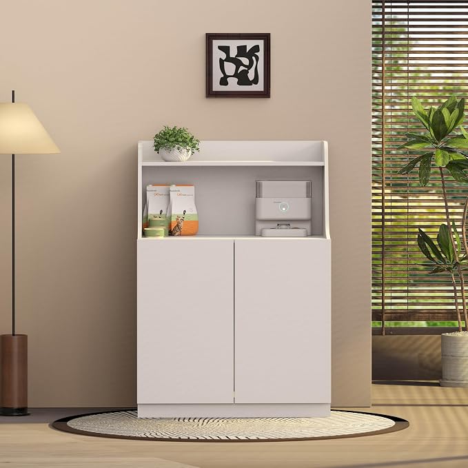Large/Tall Litter Box Enclosure, Modern Wooden Litter Box Furniture - Image 7