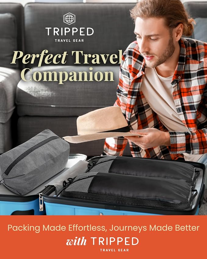 Compression Packing Cubes for Travel by TRIPPED – 6-Piece Premium Set - Image 9