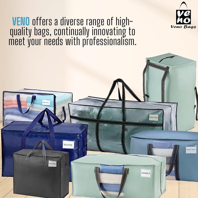 VENO 8 Pack Moving Bags, Upgraded Heavy Duty, Moving Boxes Alternative - Image 6