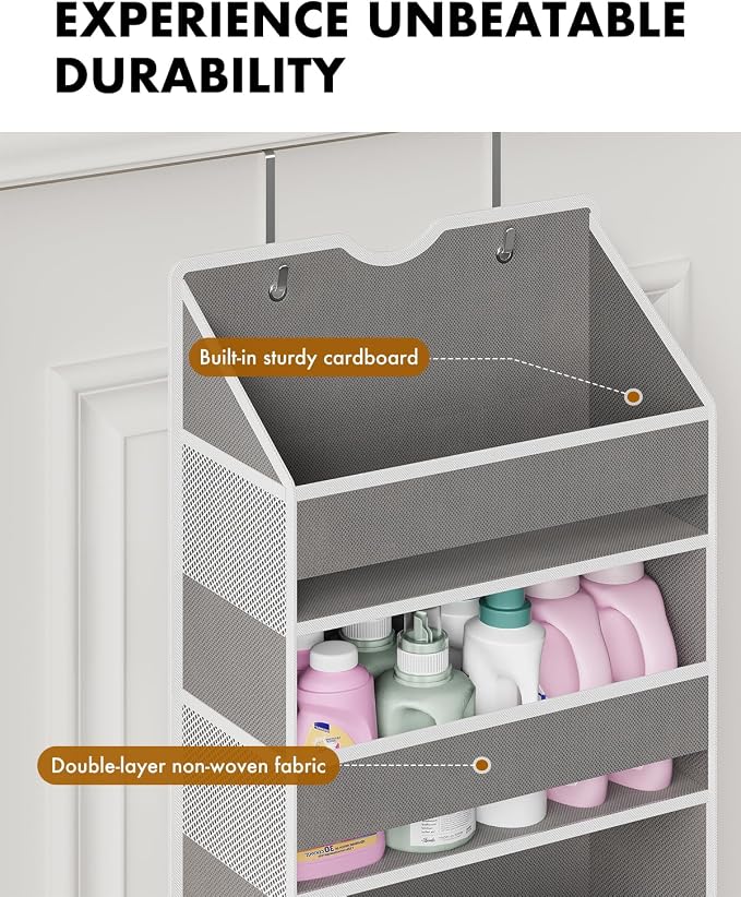 2-Pack Over The Door Organizer Hanging 6-Shelf Storage Organizer - Image 4