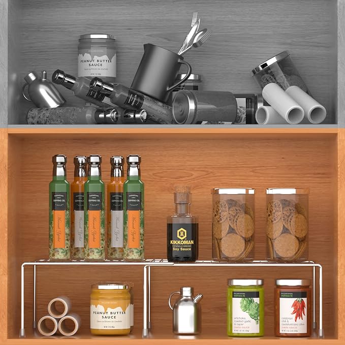 Redrubbit Cabinet Storage Shelf Rack, Expandable Metal Rustproof Kitchen - Image 7