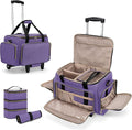 LUXJA Rolling Makeup Case with 3 Removable Pouches and 1 Makeup Brush Bag by Luxja
