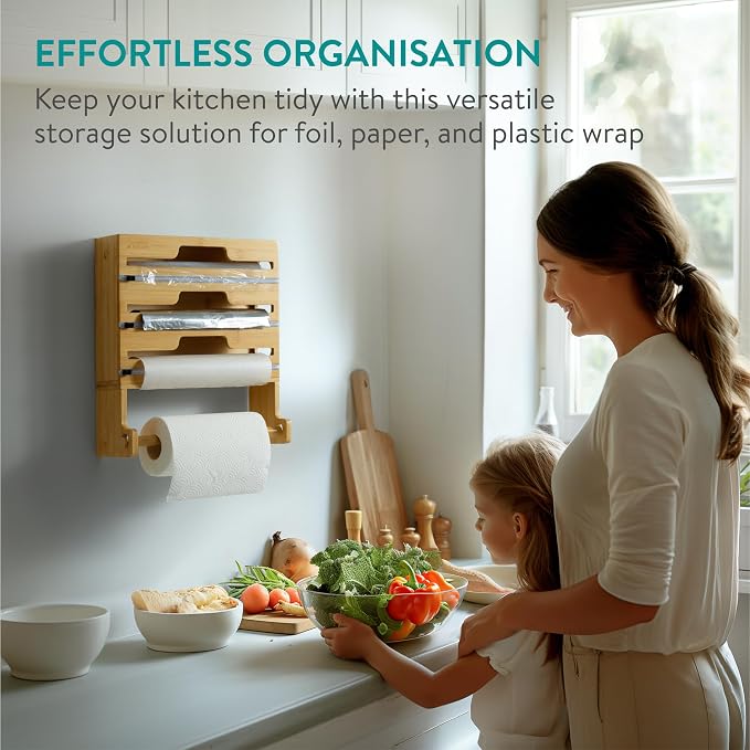 Navaris 4 in 1 Plastic Wrap Dispenser - Image 2
