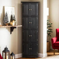 72" H Farmhouse Corner Storage Cabinet by Unknown