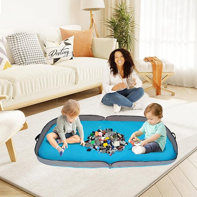 Toy Storage Organizer & Play Mat - Image 2