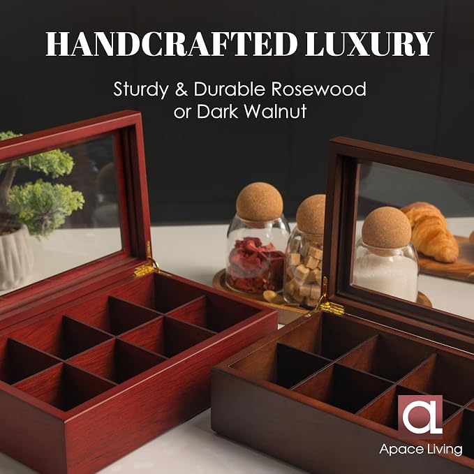 Tea Box - Luxury Wooden Tea Bag Organizer from The Apace Premier Collection - 8 - Image 4