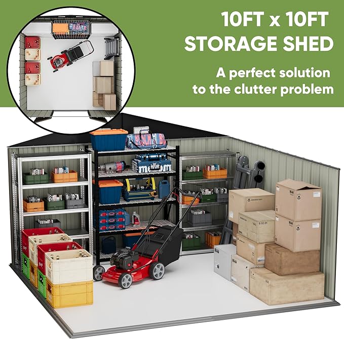 Patiowell 10 x 10 FT Outdoor Storage Shed - Image 6
