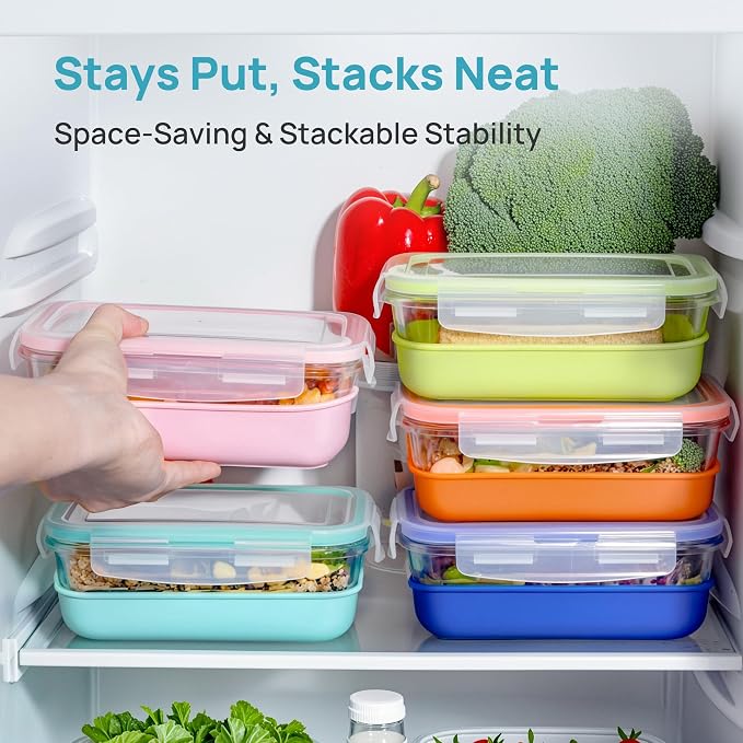 Vtopmart 5 Pack 28oz Glass Food Storage Containers Set - Image 6