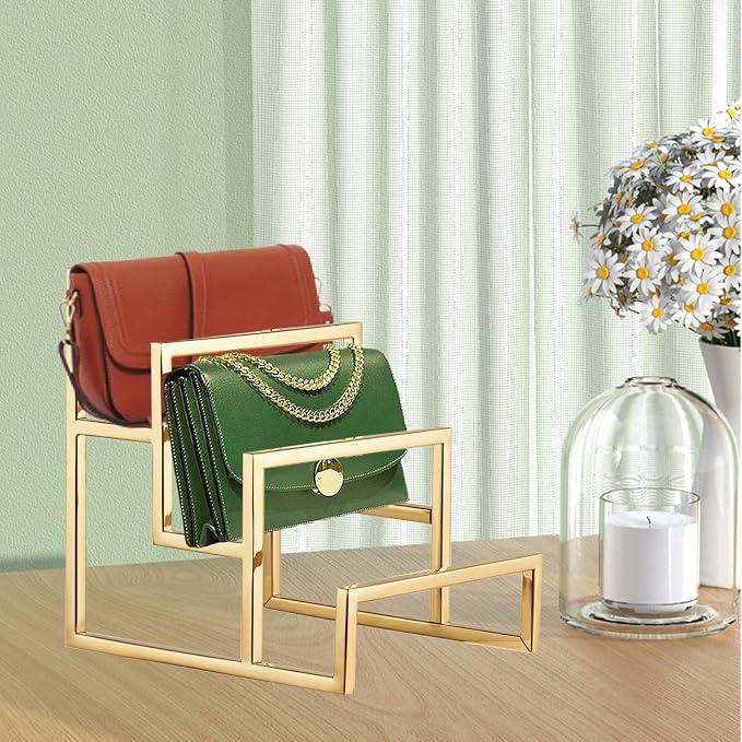 Clutch Purse Display Stand, 3 Layer Stainless Steel Wallet Display Stand Clutch - Image 5