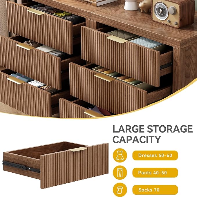 3 Drawer Dresser for Bedroom, Modern Wooden Chest - Image 4