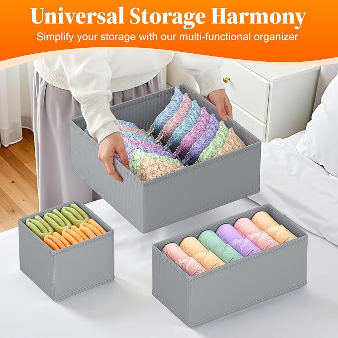Drawer Organizer Clothes, 16 Pack Drawer Organizers and Underwear Organizer - Image 2