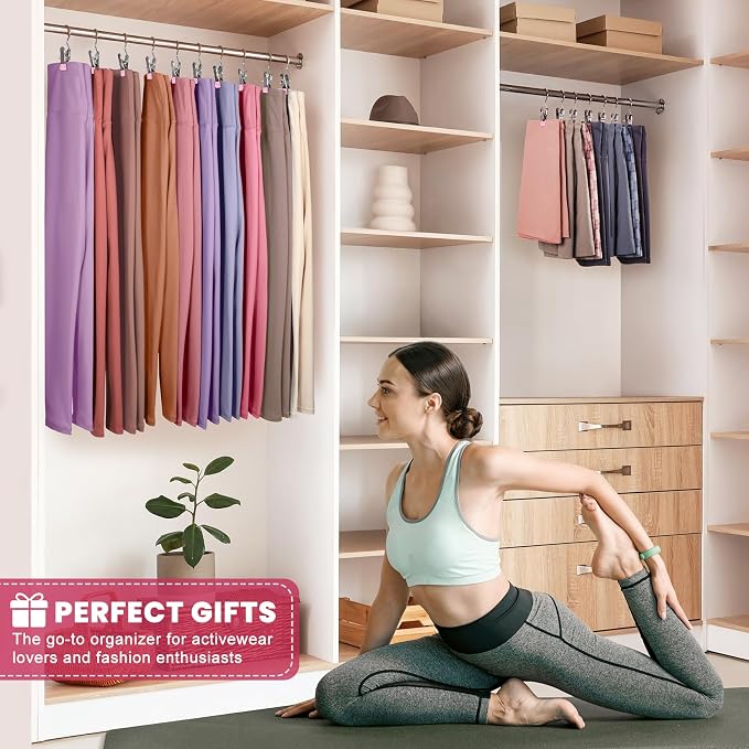 30 Pack Pants Hangers with Clip, Legging Organizer - Image 2