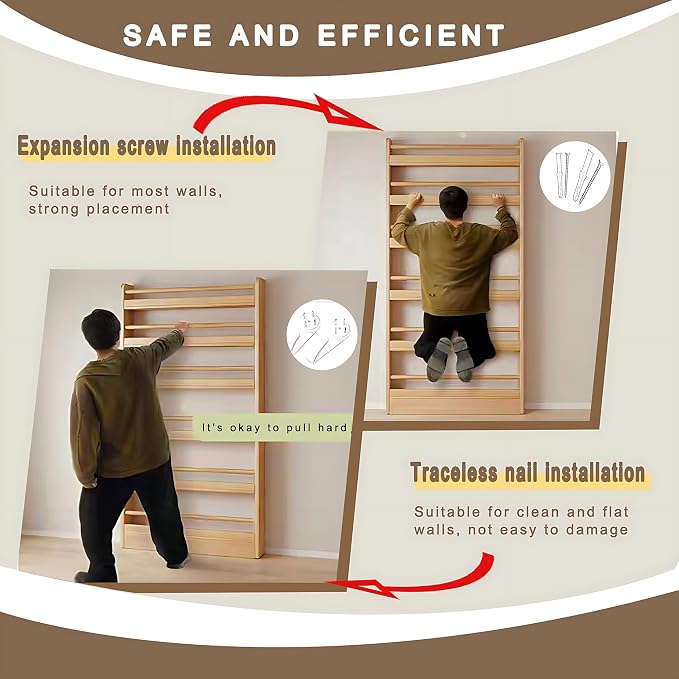Behind The Door Bookshelf, 6-Tier Wooden Bookcases - Image 6