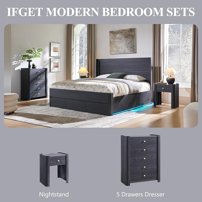 23.6" Tall Modern Nightstand - Image 6