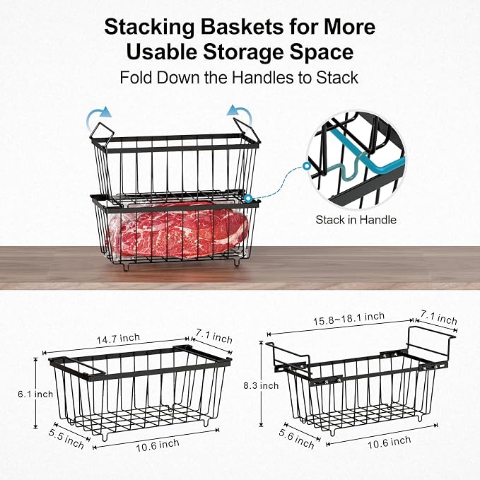 iSPECLE Chest Freezer Organizer Bins 8 Pack - Image 9