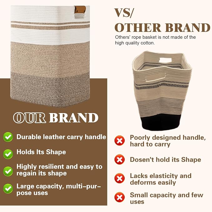 Laundry Hamper, 95L Tall Laundry Basket - Image 5