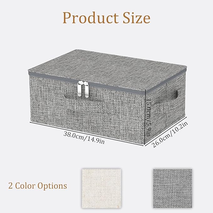 Blanket Bags with Lid, Foldable Underbed Storage Bins, Home Basket Container - Image 6