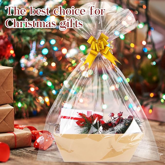 AFOROEOA 10PACK Baskets For Gifts Empty, 10x12”Thick Kraft Gift Basket - Image 5