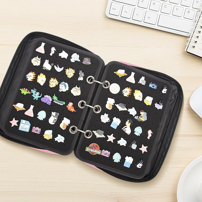 Enamel Pin Display Pages Pin Carrying Case, Pins Collection Storage Organizer - Image 7