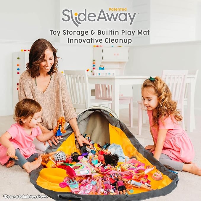 Creative QT SlideAway Toy Storage Organizer & Extra Large 52" Play Mat - Image 4