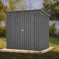 4x6 ft Metal Shed Outdoor Storage Shed, Metal Steel Utility Tool Shed Storage by Thanaddo