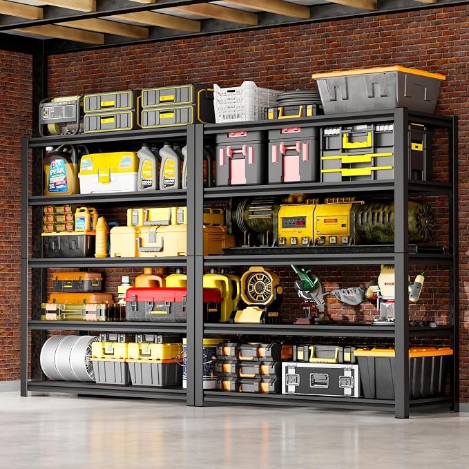 72''H Garage Shelving Heavy Duty, 2800LBS Storage Shelves, 5-Tier Adjustable by Qxdyt