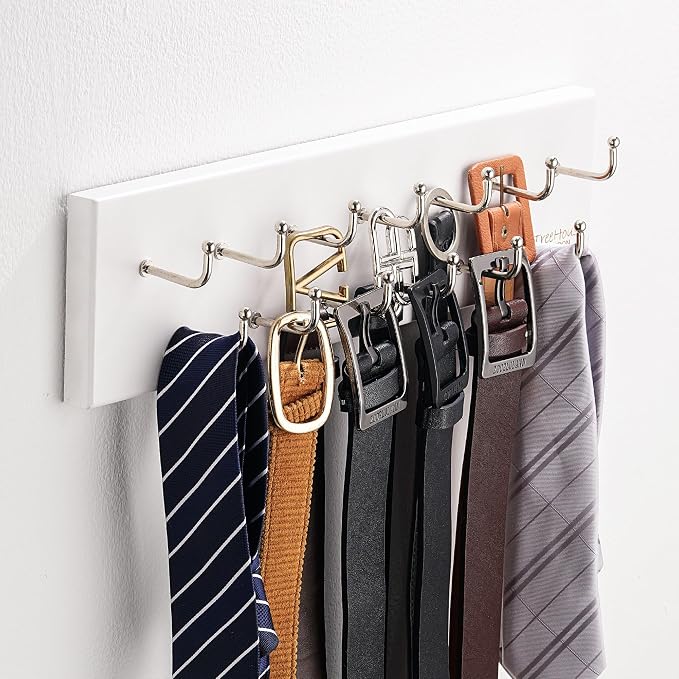 Treehouse Belt Organizer Rack, Holds Over 28 Large Belts, Sturdy Metal & Solid - Image 6