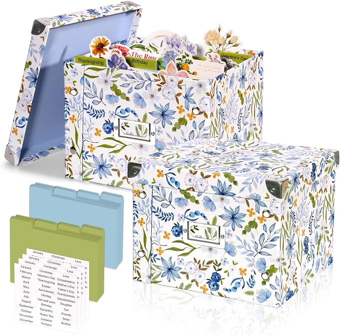 2 Pack Collapsible Greeting Card Storage Box Organizer by SHIQIKEJIPTY
