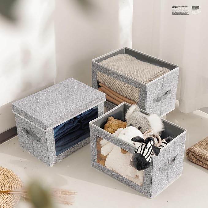 Stackable Storage Bins with Lids - Image 4