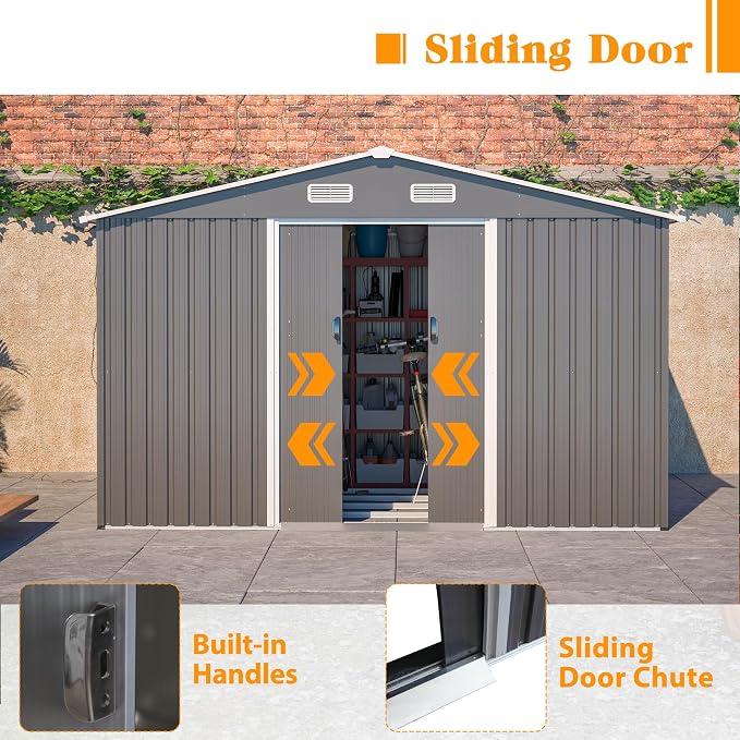 10x8 FT Outdoor Storage Shed - Image 4