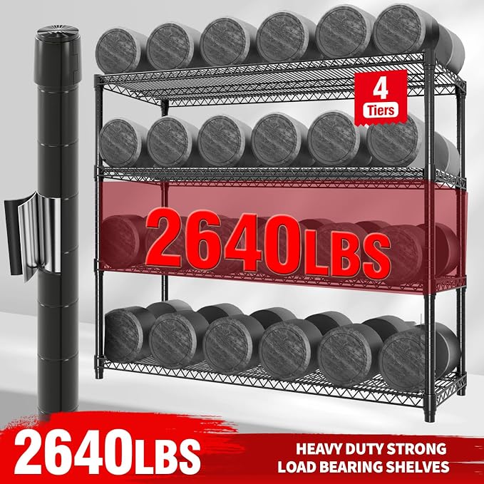 71" H Storage Shelves 2640LBS Heavy Duty Shelving Unit - Image 3